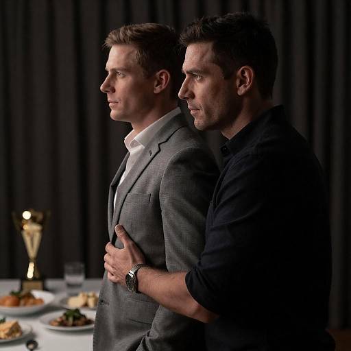 Intimate Moments in a Dimly Lit Room