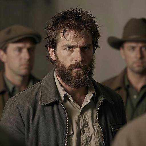 Intense Portrait of a Rugged Man