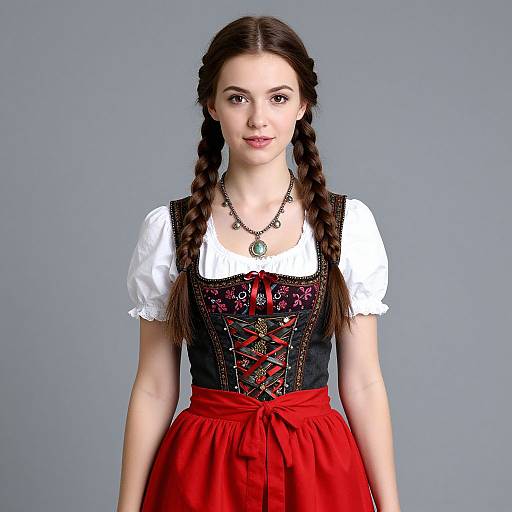Bavarian Wench with Twin Braids