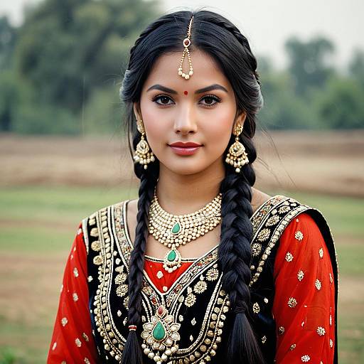 Elegant Punjabi Girl in Traditional Attire