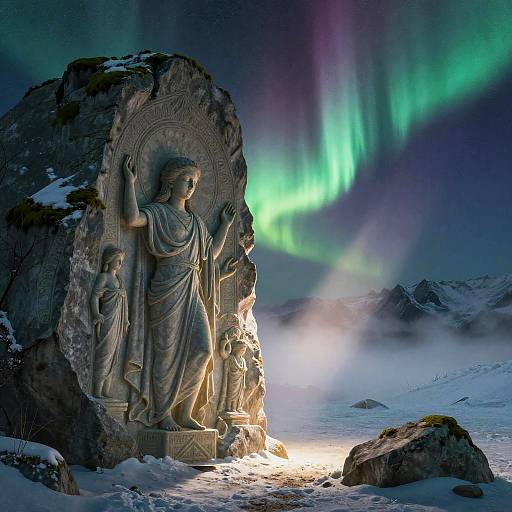 Celestial Harmony on Timeworn Stone