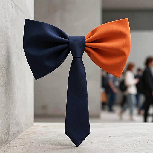 Avant-Garde Cravate with Geometric Knot