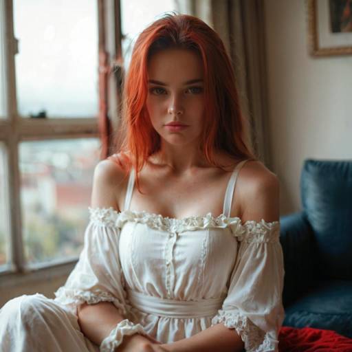 Realistic Portrait of a Girl by Window