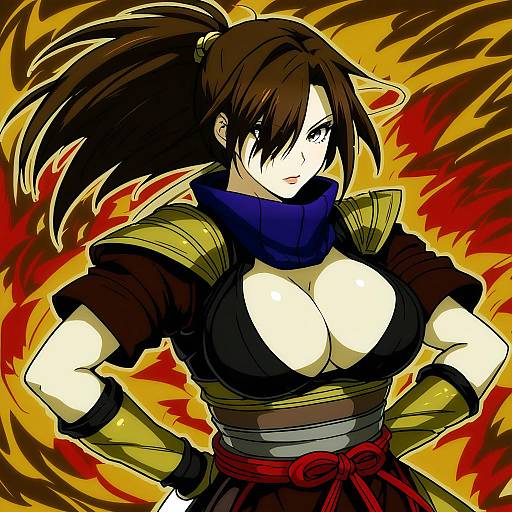 Illustration of Kagero (fire emblem), fire emblem in the style of Tokiwa midori (kyokutou funamushi)