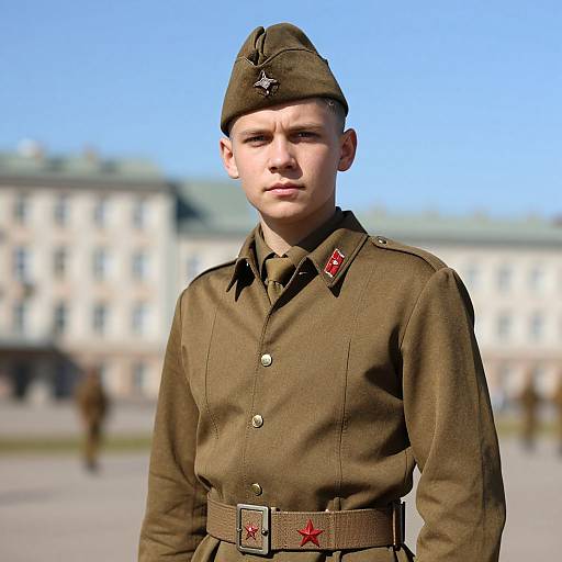 Realistic WWII Soviet Military Portrait