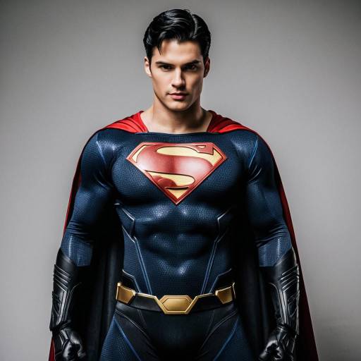 Man in Black Superman Suit Cosplay