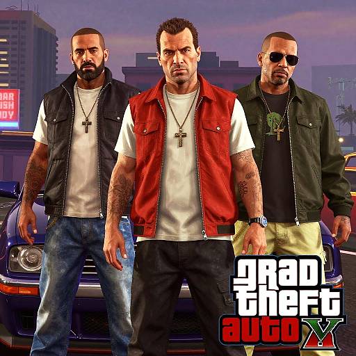 Stylized Urban Nightlife with Edgy Characters