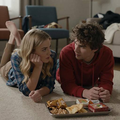 Intimate Moment in a Cluttered Room