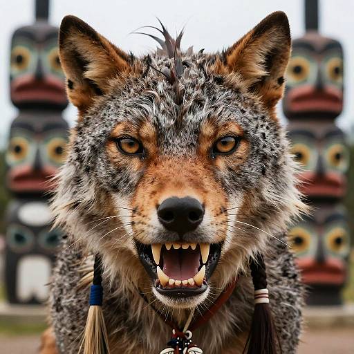 Close-Up Skinwalker with Totem