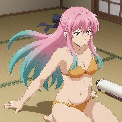 Tatami Admiral: Pink-Haired Cowboy Shot