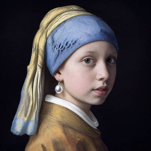Digital Vermeer-Inspired Pearl Earring