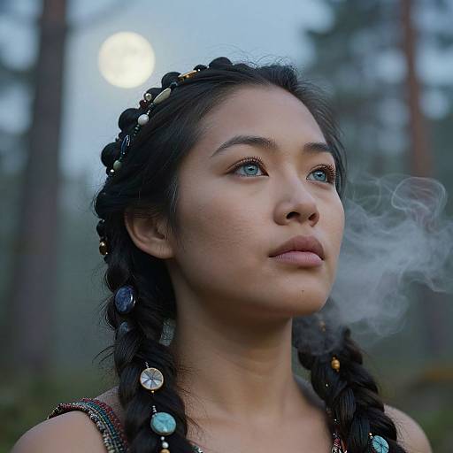 Hyperrealistic Pacific Islander Portrait