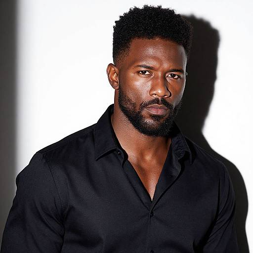 Portrait of Muscular Black Man