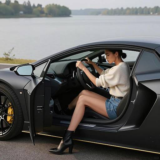 Cinematic Woman by Matte Black Supercar