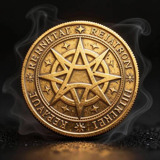 Illuminati Coin with Mystical Aura
