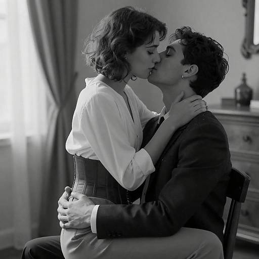 Romantic Black and White Portrait