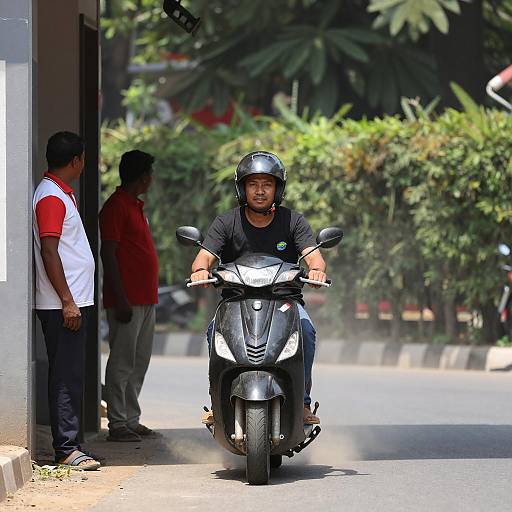 Scooter Ride in Bright Sunlight