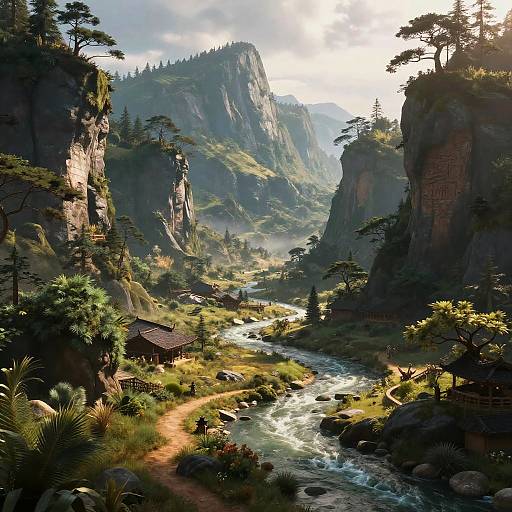 Hyperrealistic Cinematic Fantasy Landscape Wallpaper