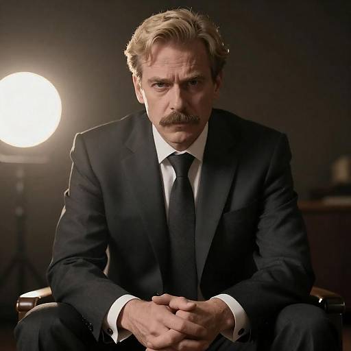 Intense Portrait of a Middle-Aged Man