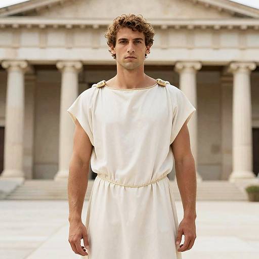 Man in Greek God Tunic