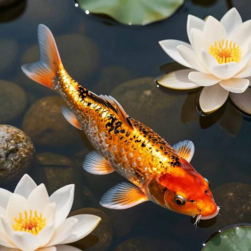 Iridescent Angel Butterfly Koi Fish