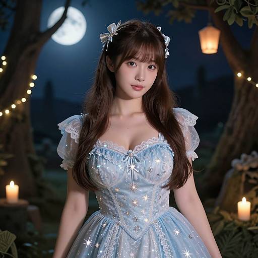Enchanted Moonlit Forest Party Dress