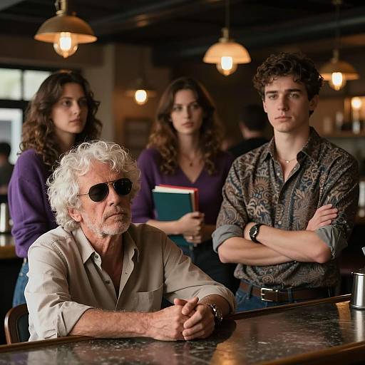 Nighttime Gatherings at a Bar