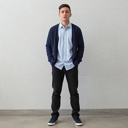 Realistic Casual Male in Cardigan