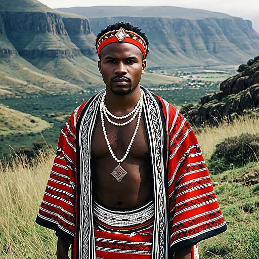 Cultural Portrait in Traditional Xhosa Attire