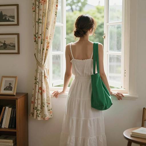 Elegant Woman by a Sunlit Window