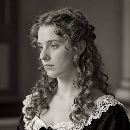 Elegant Victorian Monochrome Portrait