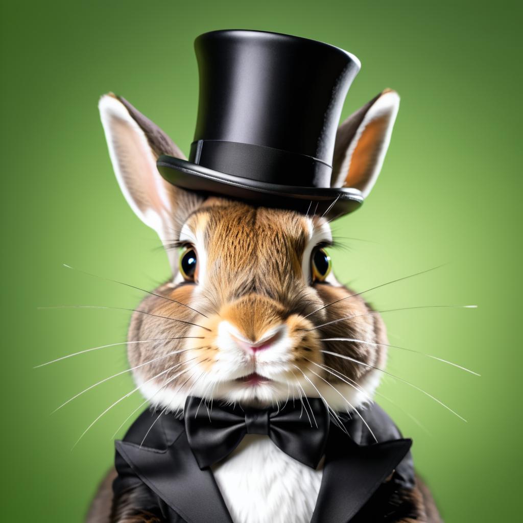 Whimsical Rabbit in a Top Hat