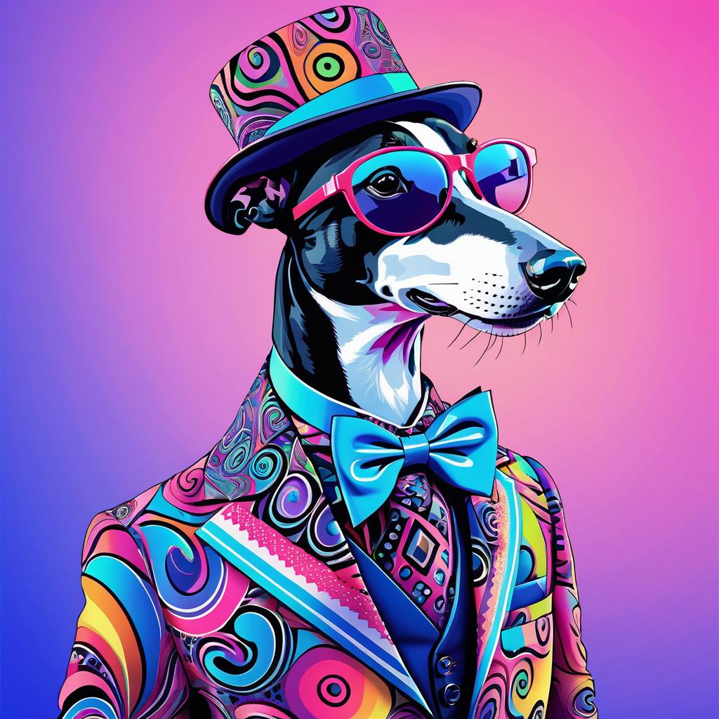 Psychedelic Greyhound in Eccentric Fashion