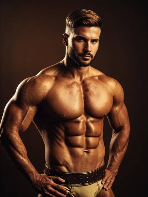 Photorealistic Portrait of Buff Male