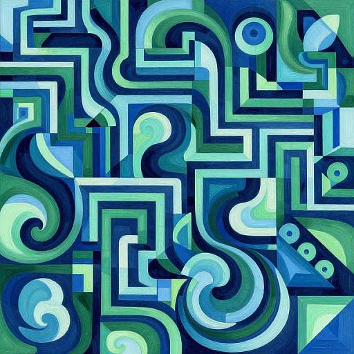 Escher-Inspired Abstract Tessellation Landscape