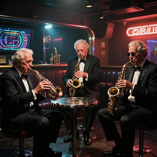 Chromatic-Noir Elder Jazz Portraits in Chrome