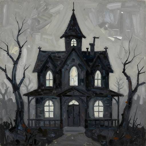 Haunted House LCD Screen Painting