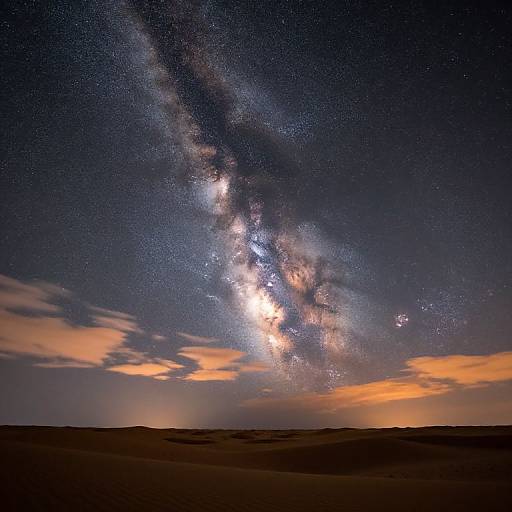 Milky Way Over Serene Desert Night