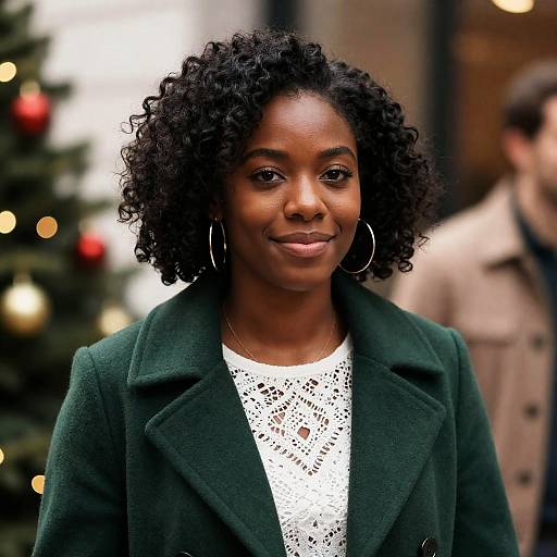 Festive Portrait of a Smiling Woman