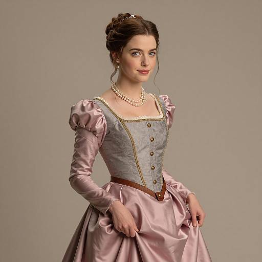 Young Woman in Medieval-Inspired Dress