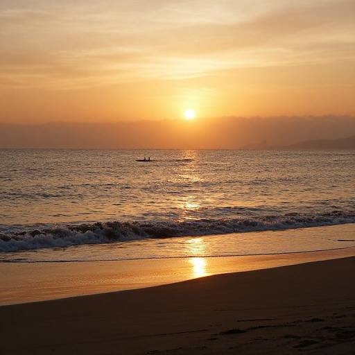 Solitary Soul in Golden Sunset