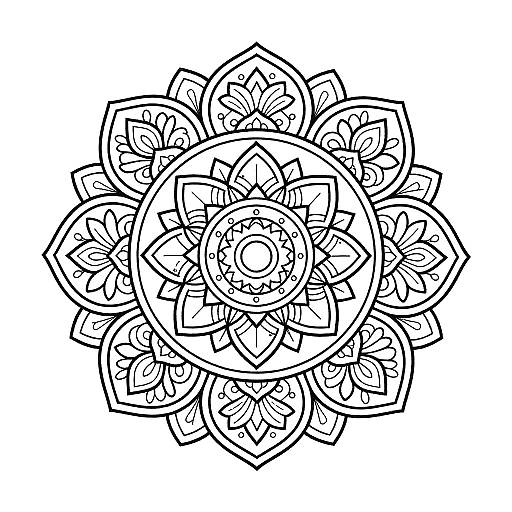 Intricate Mandala Coloring Pages