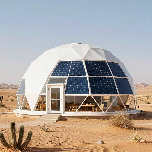 Solar-Powered Futurist Desert Dome