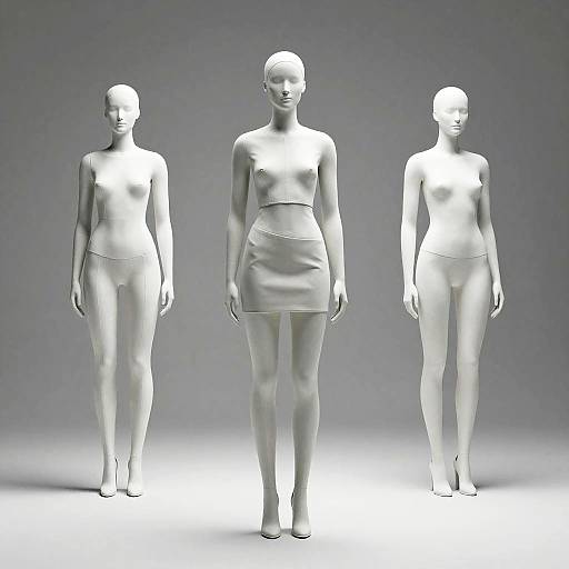 Minimalistische futuristische Modenschau