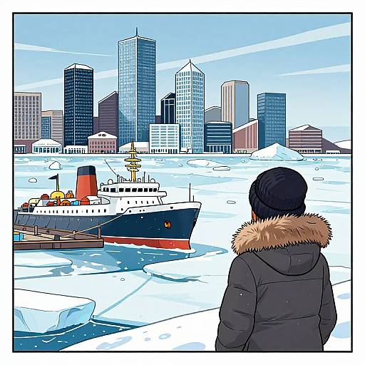 Antarctic Ice City Comic Panel
