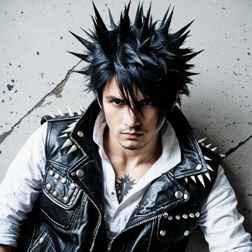 Dabi Cosplay with Spiky Black Hair