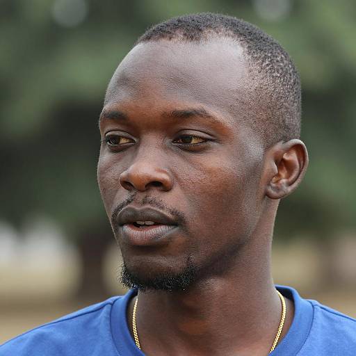 Close-Up Portrait of a Young Black Man
