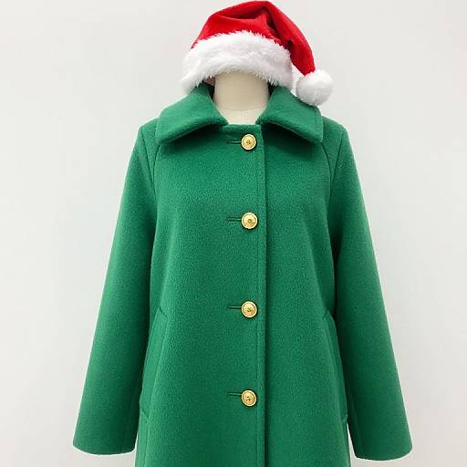 Festive Mannequin in Green Coat