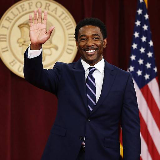 Portrait of a Smiling Black Man in Suit