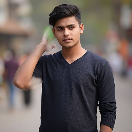 Realistic Portrait of Casual Male